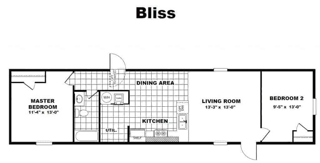 TRU Homes Bliss model floor plan