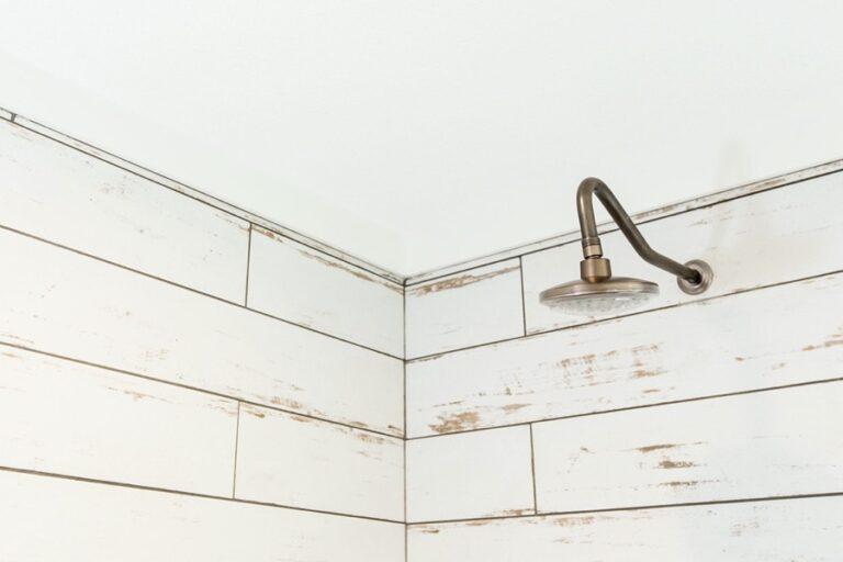 Tiled bathroom shower