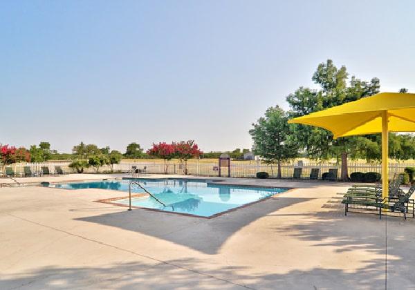 swimming pool in mobile home community