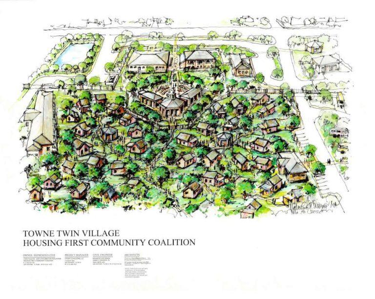 Towne Twin Village aerial-view concept