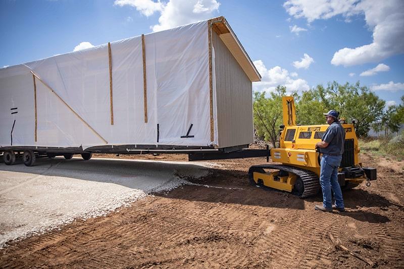 Mobile Home Delivery on Base Pad
