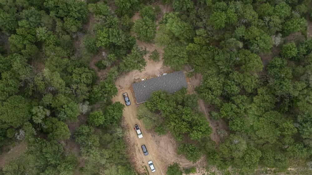 Aerial photo of the mobile house