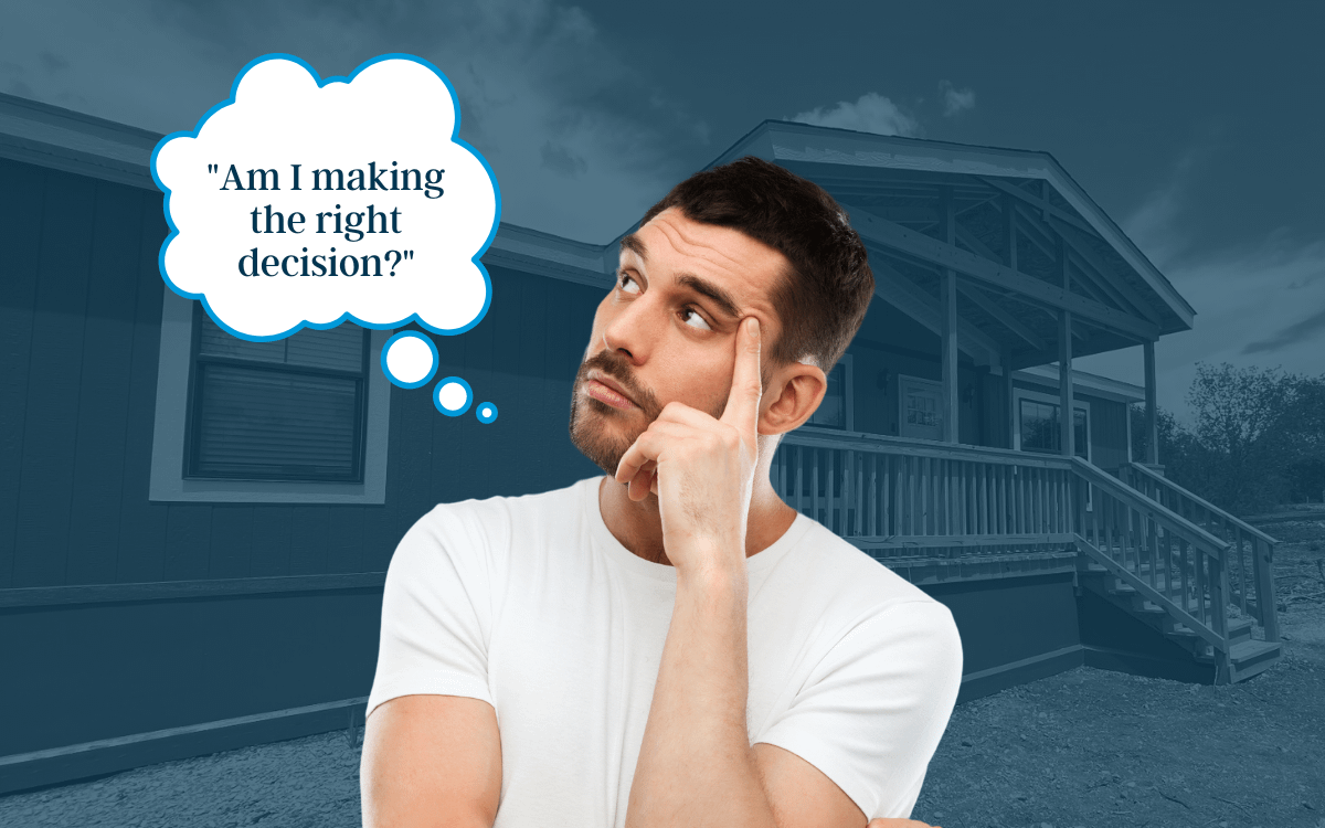 Man wondering if he should choose mobile homeownership or renting.