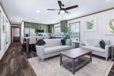 Clayton NXT Levi Single Wide Manufactured Home Interior View Open Concept Living Area