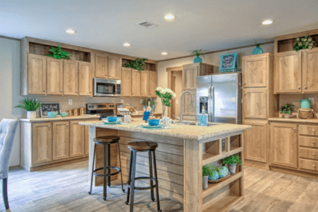Oak Creek Double Wide Mobile Home Vela Interior Kitchen View 01