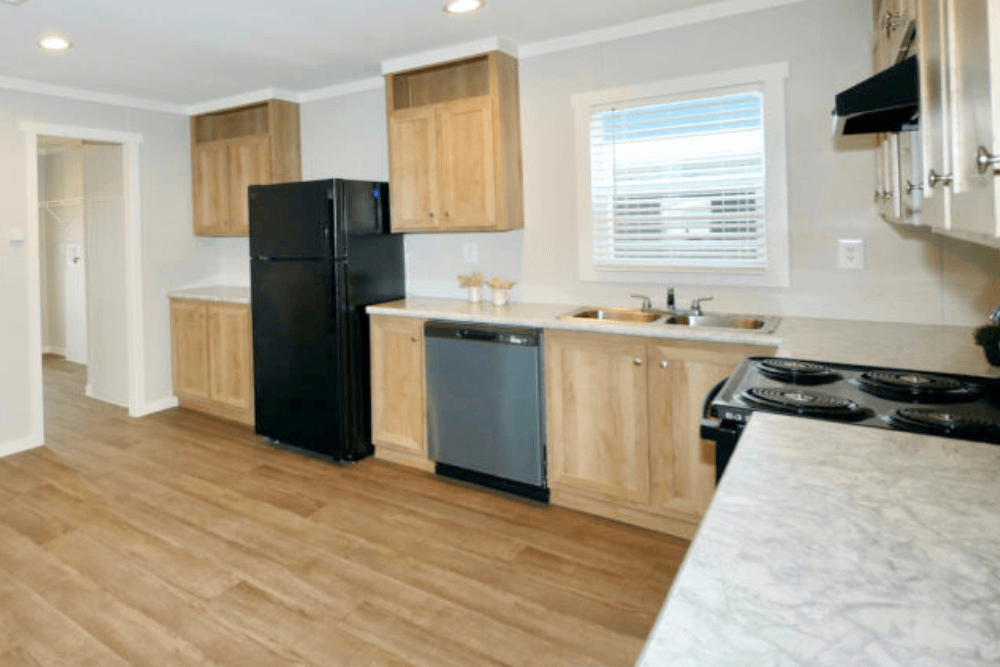 Oak Creek Double Wide Mobile Home Pegasus Interior Kitchen View 02