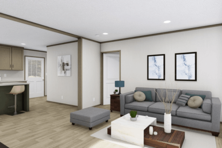 Clayton Epic Drake Double Wide Mobile Home Room Featured Open Concept Living Space
