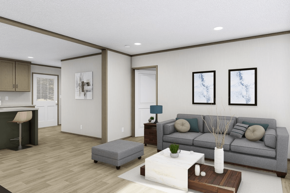 Clayton Epic Drake Double Wide Mobile Home Room Featured Open Concept Living Space