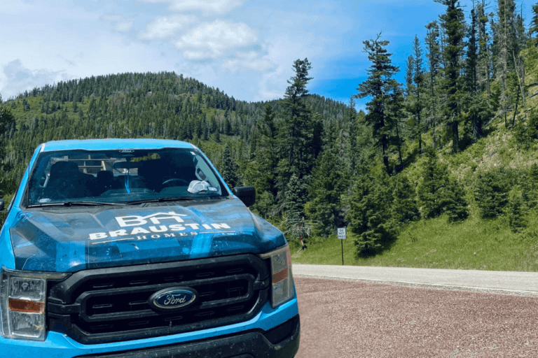 A Brausin truck parked in New Mexico Scenery