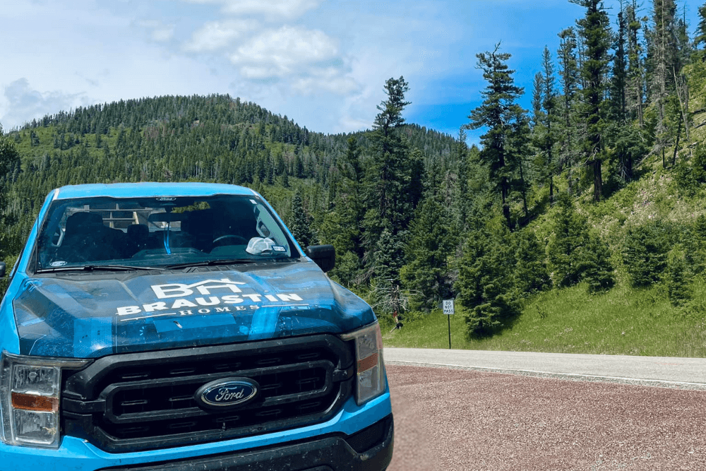 A Brausin truck parked in New Mexico Scenery