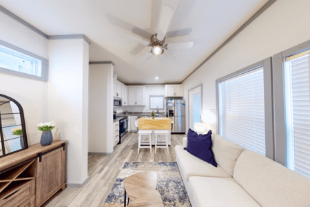 The Braustin HUD Chalet Tiny Home Interior Living Space Extended View 01