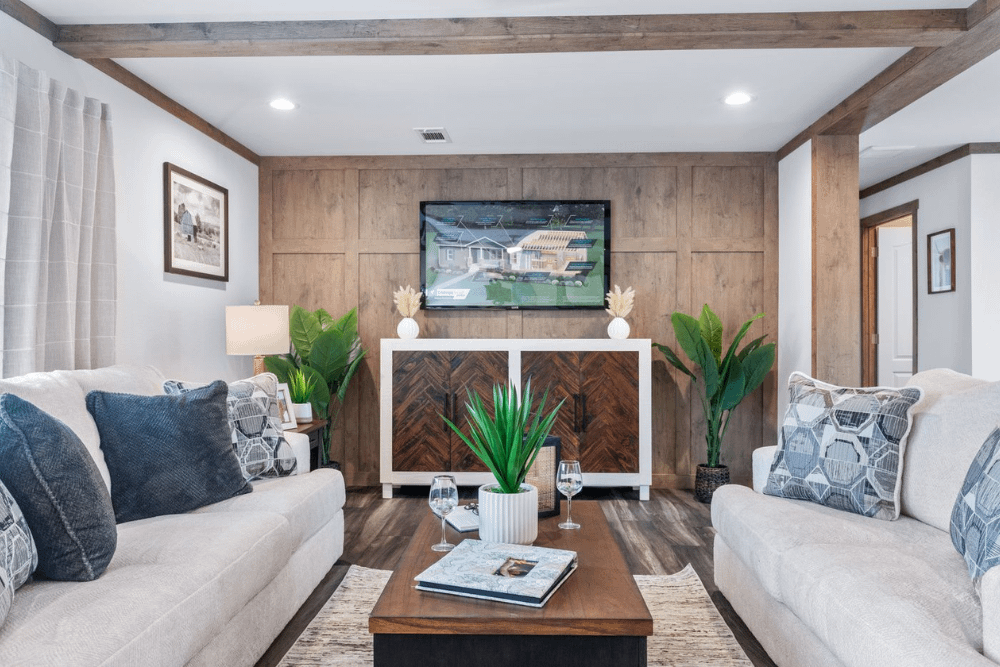 Lizzie Double Wide Mobile Home Accent Wall View 01