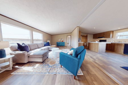 TRU Homes Thrill Double Wide Manufactured Home Interior Living Room