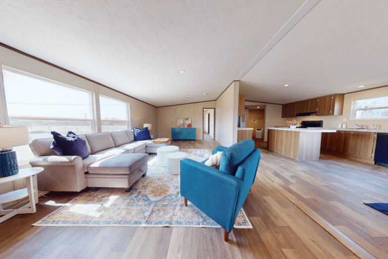 TRU Homes Thrill Double Wide Manufactured Home Interior Living Room