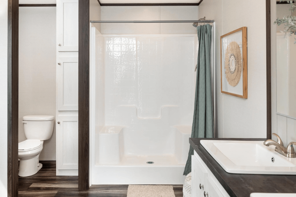 Clayton Homes Bonham Series Discover Double Wide Manufactured Home Room Featured Primary Bathroom