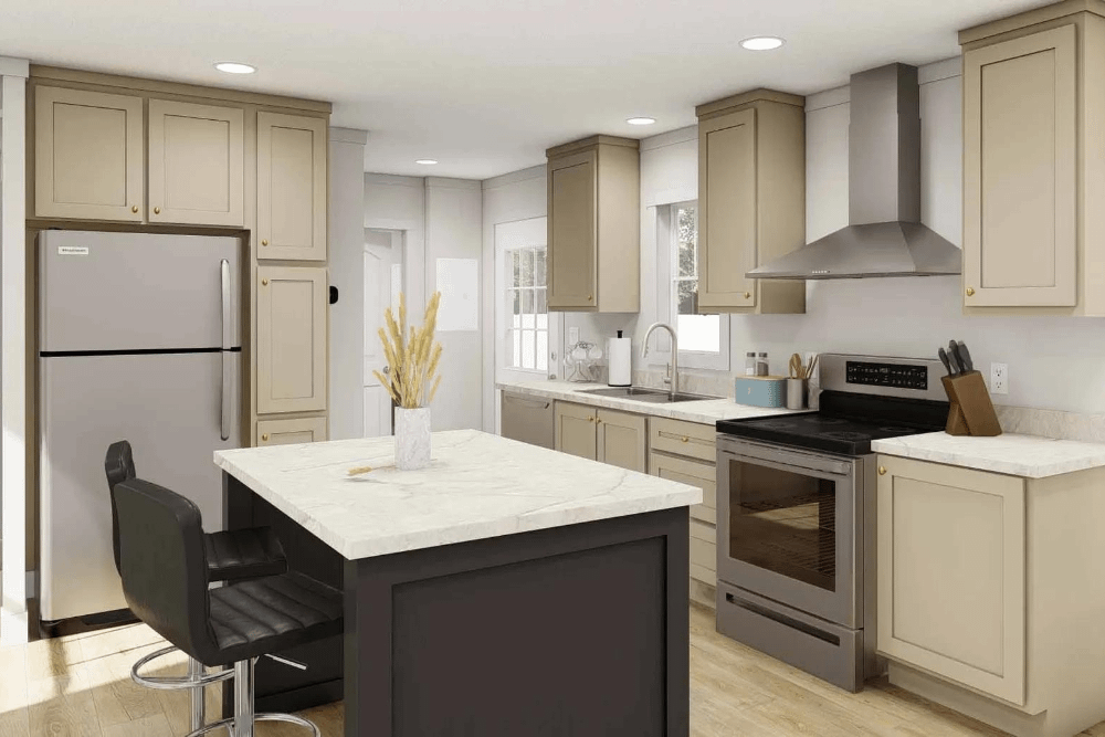 Clayton Tempo Yesterday Single Wide Manufactured Home Interior Kitchen