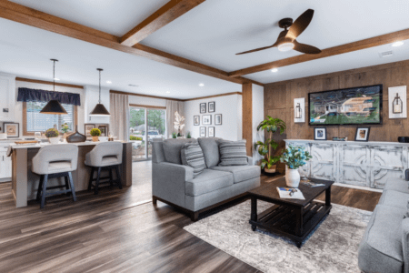 Clayton NXT Everett Double Wide Mobile Home Open Concept Living Area