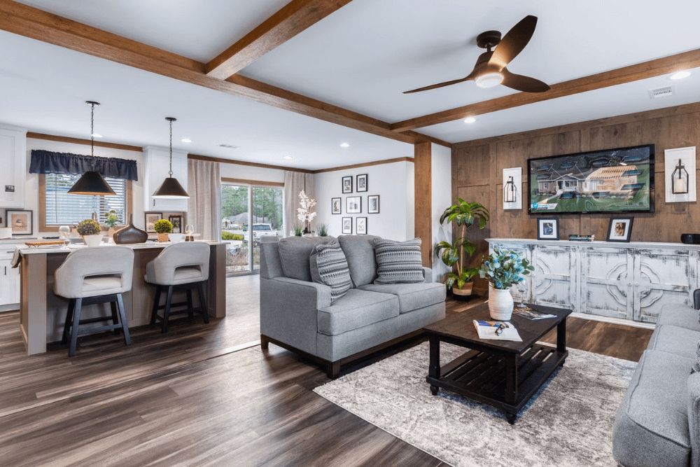 Clayton NXT Everett Double Wide Mobile Home Open Concept Living Area