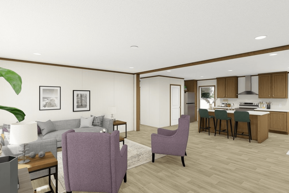 Clayton MIYO Bonham Empower Double Wide 4 to 5 Bedroom Home Room Featured Open Concept Living Space