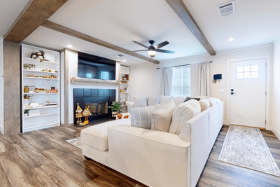 Clayton NXT Tinsley Double Wide 5 Bedroom Home Interior by Jimenez Family Room Featured Open Concept Living Space