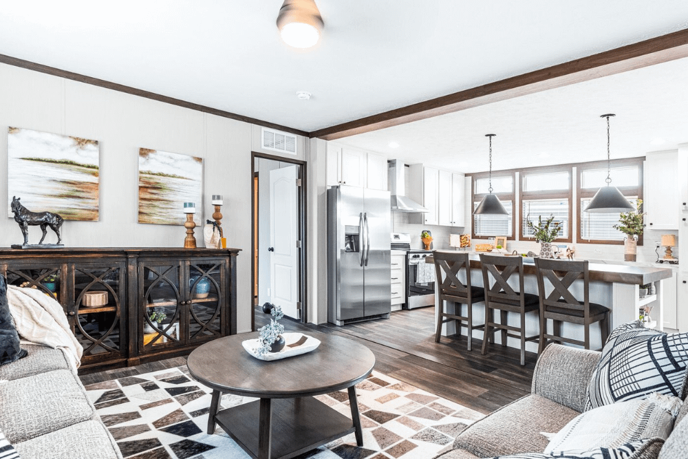 Clayton Sulphur Springs Absolute Value Double Wide Home Interior Living Area