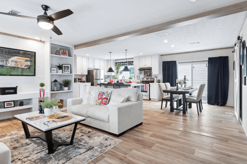 Clayton Sulphur Springs The Real Deal Double Wide Home Interior Living Area