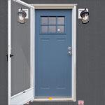 Blue Artisan Door w/ Storm Door (CA)