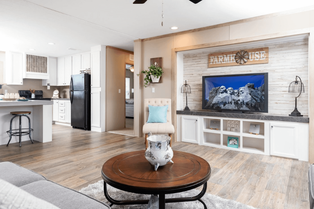 Clayton Independent Farmhouse Flex Entertainment Wall