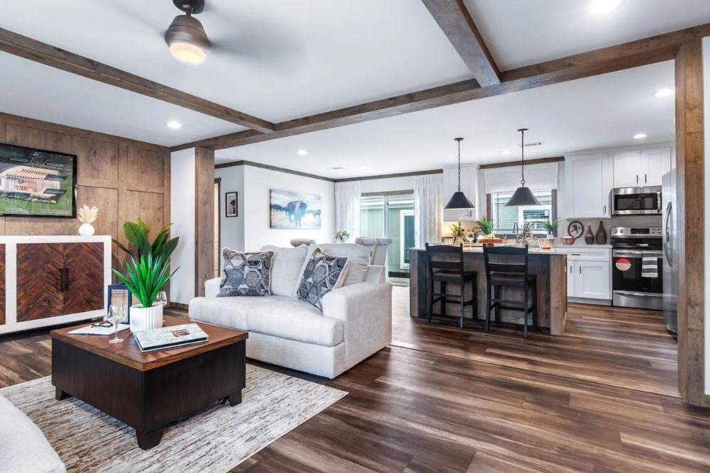 Lizzie Double Wide Mobile Home Open Concept Living Space