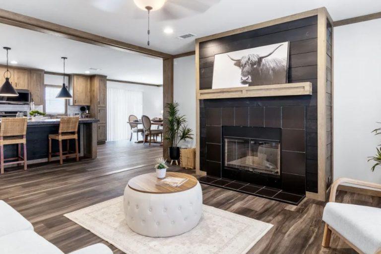 Clayton NXT Isabella Elite Double Wide Manufactured Home Interior View Open Concept Living Room