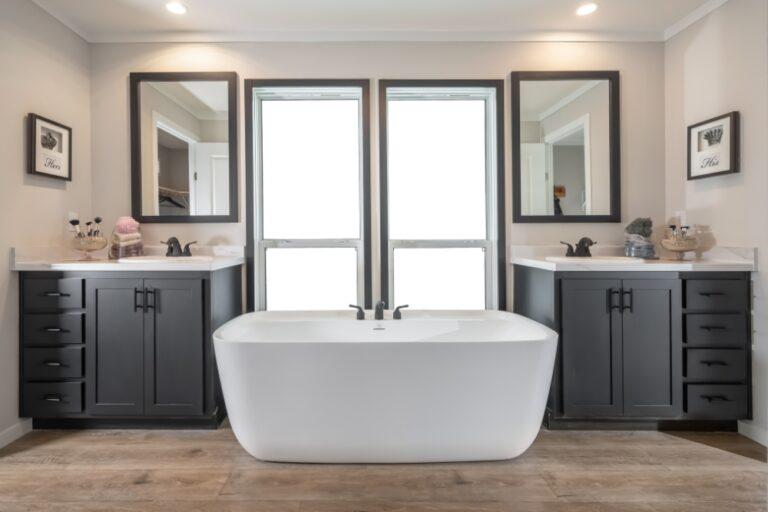 Champion Homes Du Monde Double Wide Manufactured Home Interior Primary Bathroom