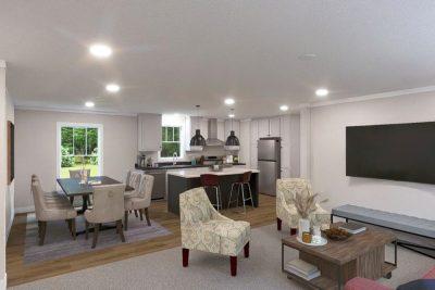 Clayton Tempo Lean On Me Double Wide Manufactured Home Interior Rendering of Living Space