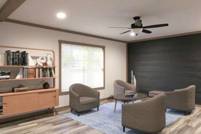 Clayton NXT Nellie Elite Double Wide Manufactured Home Interior Rendering of the Den