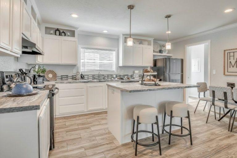 Cavco Solitaire Homes Emerald Ranch Hand Double Wide Manufactured Home Interior Kitchen