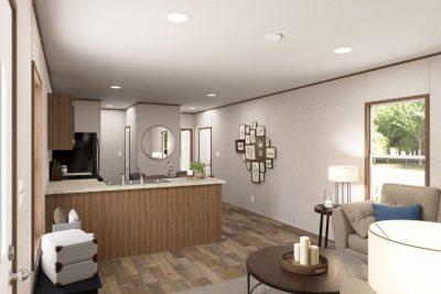 TRU Homes Hickory Single Wide Manufactured Home Interior Living Space