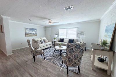 Cavco Emerald-EM28764A Double Wide Manufactured Home Interior View of Living Room