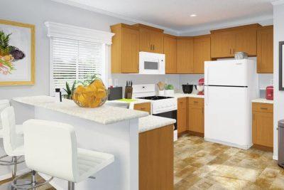 Clayton Albuquerque Karsten K1656a Single Wide Manufactured Home Rendered Interior View Kitchen