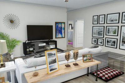 Clayton Albuquerque Karsten K2750a Double Wide Manufactured Home Rendered Interior View Living Area